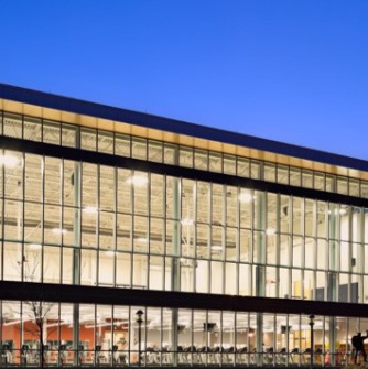 Gassett Fitness Center at night