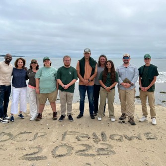 With the Deputy Commissioner and staff member at Revere Beach.
