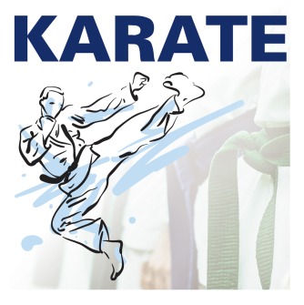 Karate with the Dean text and an image of someone doing Karate
