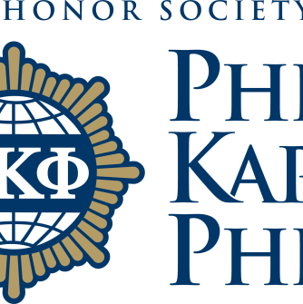 Phi Kappa Phi logo with the words "The Honor Society of Phi Kappa Phi"