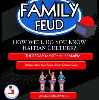Flyer for HCC's Family Feud event