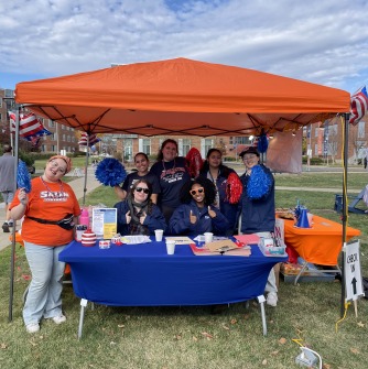 Vikings Vote Ambassadors at table on Election Day 2024