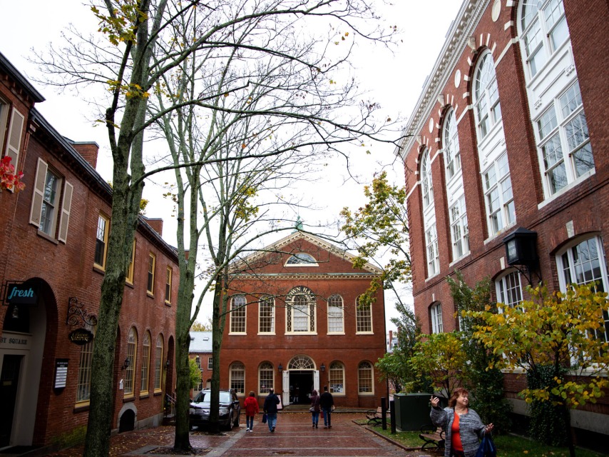 Downtown Salem Old Town Hall in the fall