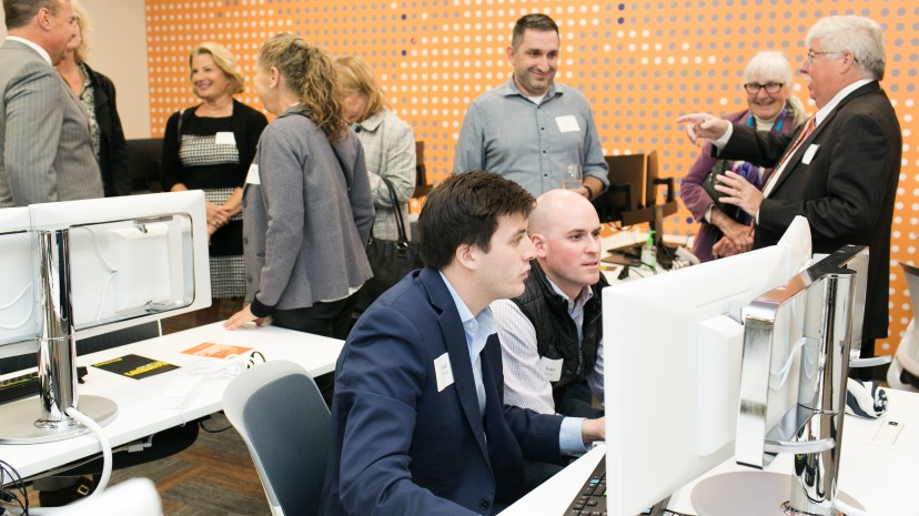 Joel Surette '19 in the Cabot Lab