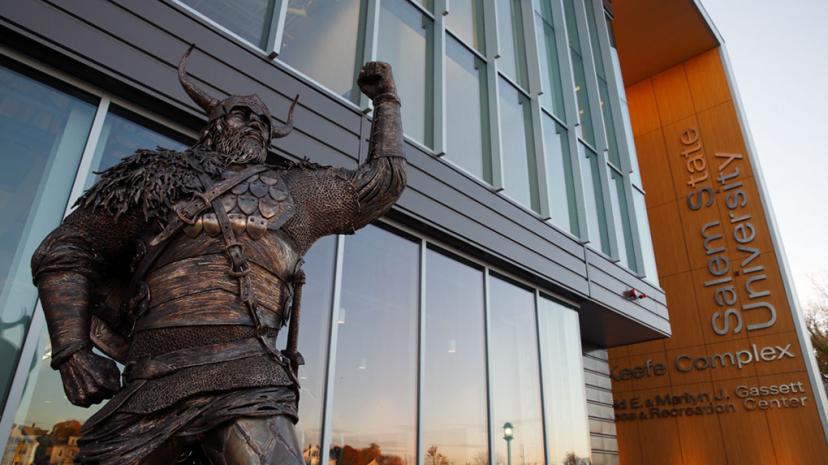 Salem State University Viking statue